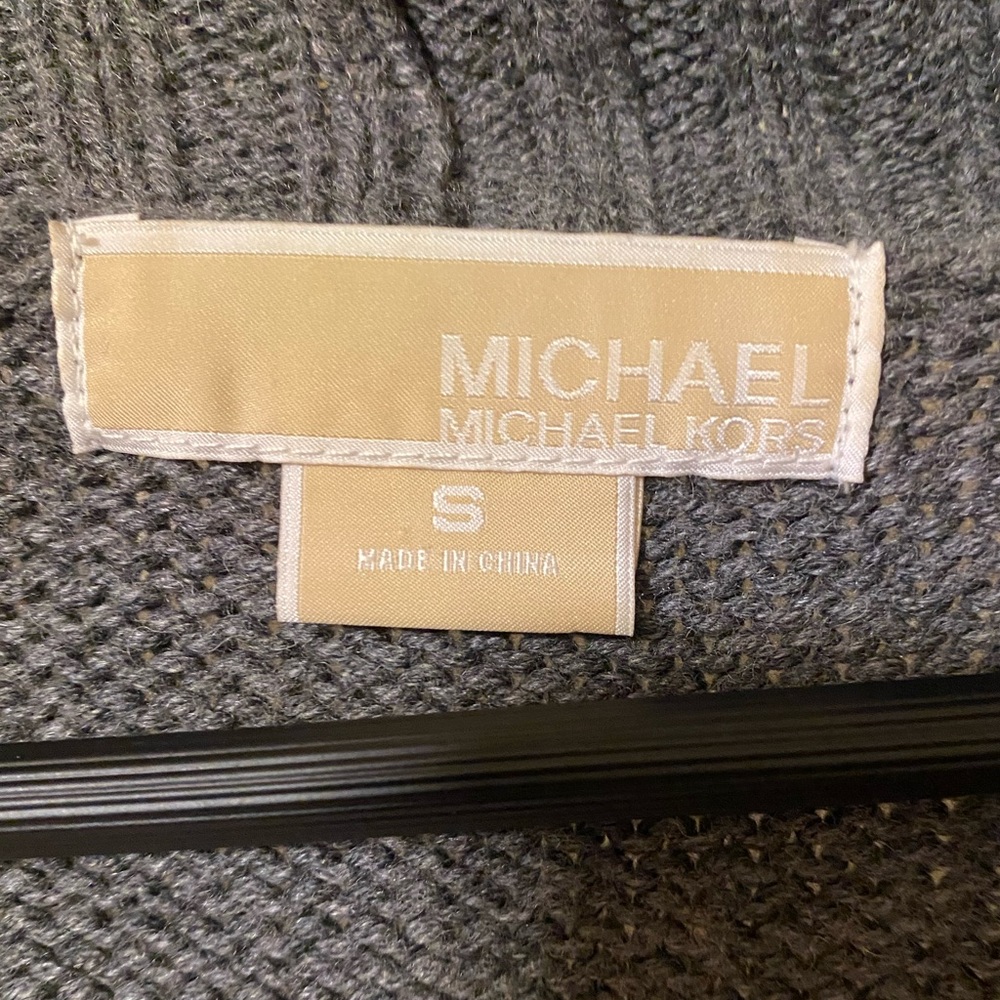 Michael Kors Grey Print Classic Sweater, Cardigan - Picture 5 of 7